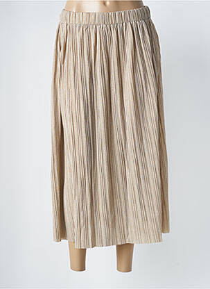 Jupe mi-longue taille normale or GRACE & MILA femme
