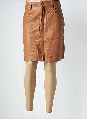 Jupe courte poches marron TOXIK3 femme