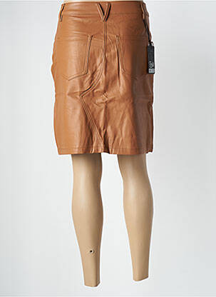 Jupe courte taille à pinces marron TOXIK3 femme