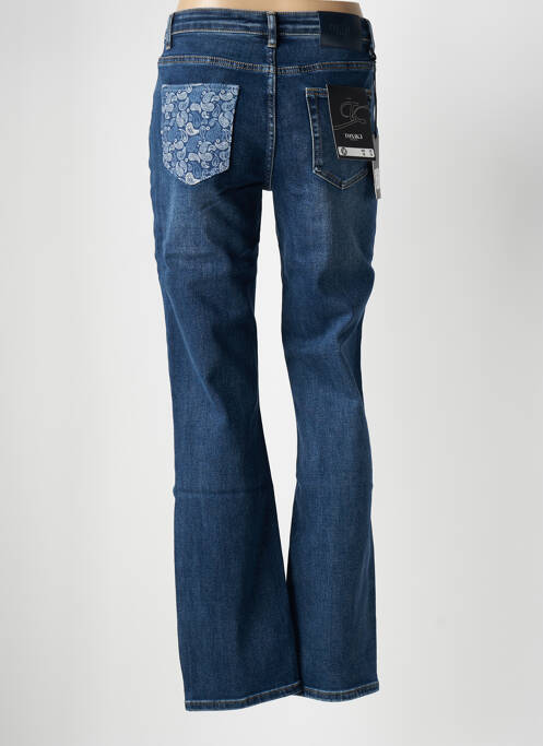 Jeans coupe droite stretch taille normale bleu TOXIK3 femme