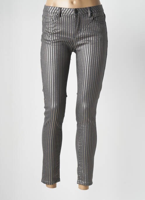 Jeans skinny gris TOXIK3 pour femme