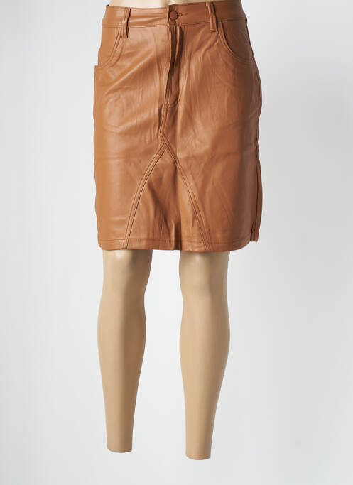 Jupe courte marron TOXIK3 pour femme