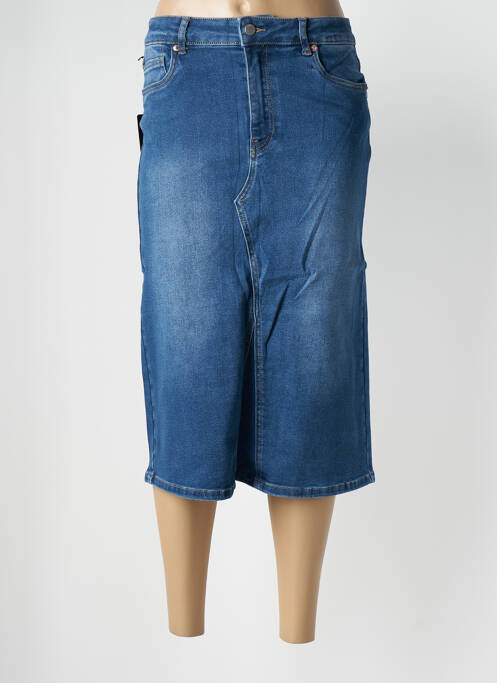 Jupe mi-longue bleu TOXIK3 pour femme