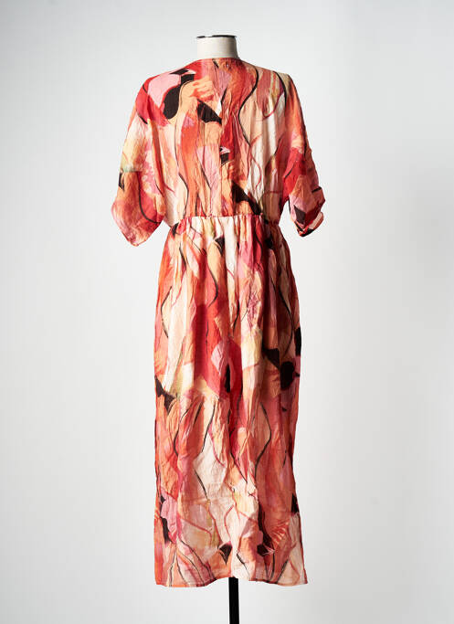 Robe longue orange LILIE PLUS pour femme