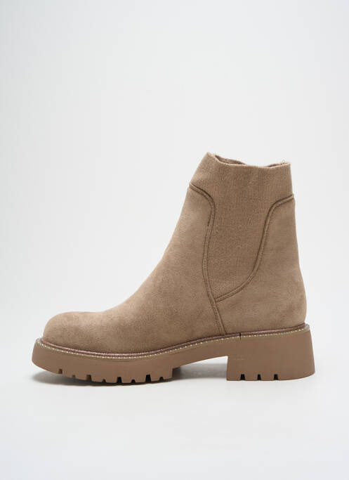 Bottines/Boots beige IDEAL pour femme