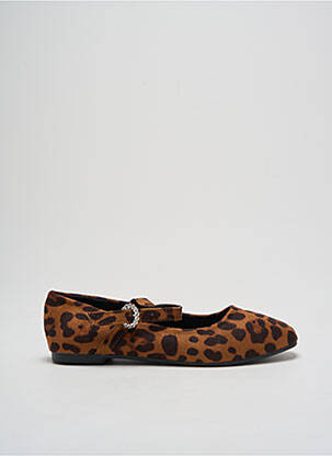 Ballerines bout rond talon plat jusqu'à 3cm marron JOIA femme