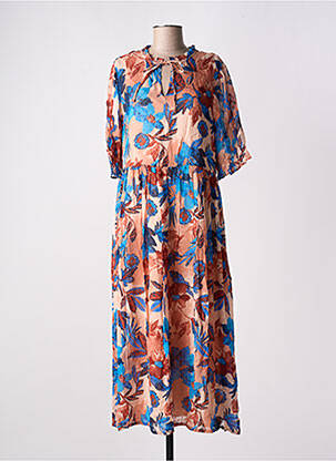 Robe longue manches courtes manches courtes rose B.YOUNG femme
