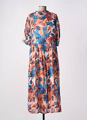 Robe longue manches courtes manches courtes rose B.YOUNG femme