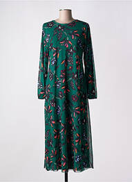 Robe longue manches longues manches longues vert STREET ONE femme