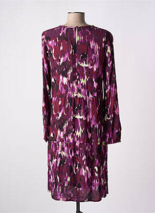 Robe mi-longue manches longues manches longues violet STREET ONE femme