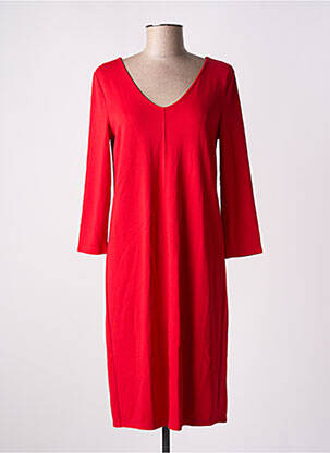 Robe mi-longue manches longues manches longues rouge STREET ONE femme