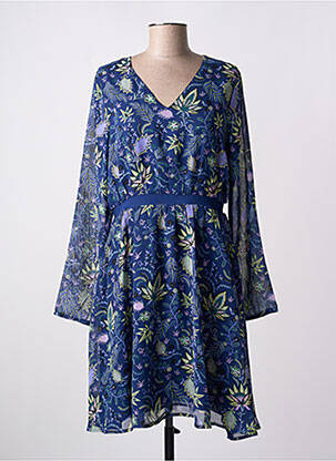Robe courte manches longues manches longues bleu LA FIANCÉE femme