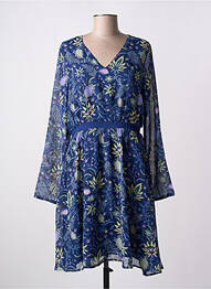 Robe courte manches longues manches longues bleu LA FIANCÉE femme
