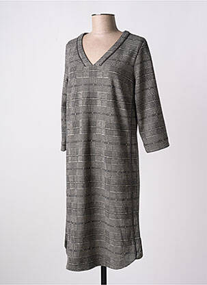 Robe mi-longue manches 3/4 manches 3/4 noir C'EST BEAU LA VIE femme