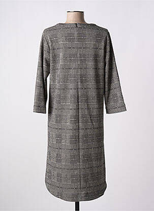 Robe mi-longue manches 3/4 manches 3/4 noir C'EST BEAU LA VIE femme