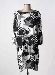 Robe courte manches 3/4 manches 3/4 noir STREET ONE femme