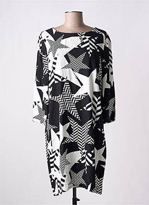 Robe courte manches 3/4 manches 3/4 noir STREET ONE femme