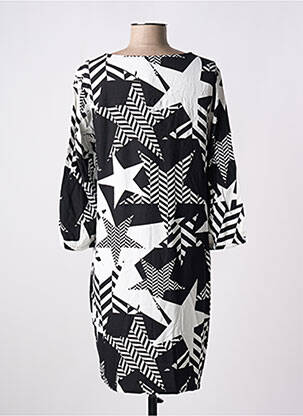 Robe courte manches 3/4 manches 3/4 noir STREET ONE femme