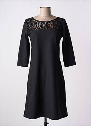 Robe courte manches 3/4 manches 3/4 noir LILI & CAROLINE femme