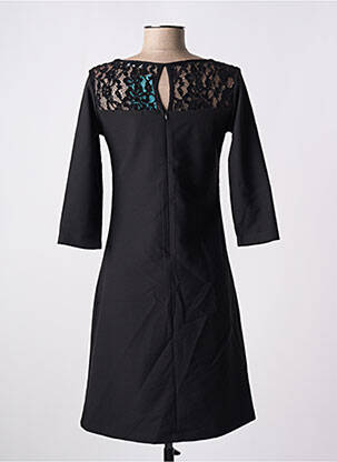 Robe courte manches 3/4 manches 3/4 noir LILI & CAROLINE femme