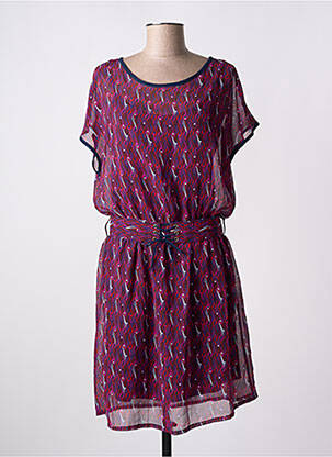 Robe courte manches courtes manches courtes bleu LA FIANCEE DU MEKONG femme