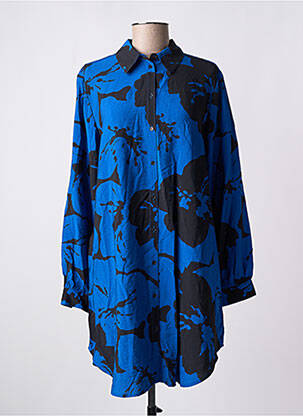 Robe courte manches longues manches longues bleu B.YOUNG femme