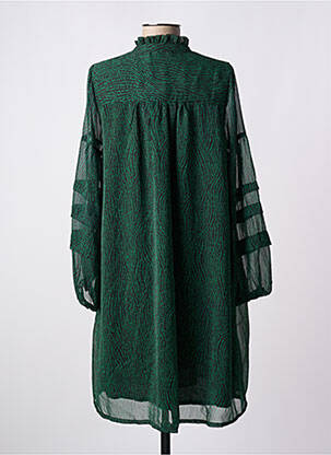 Robe courte coupe fluide manches longues vert B.YOUNG femme