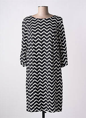 Robe mi-longue manches 3/4 manches 3/4 noir STREET ONE femme
