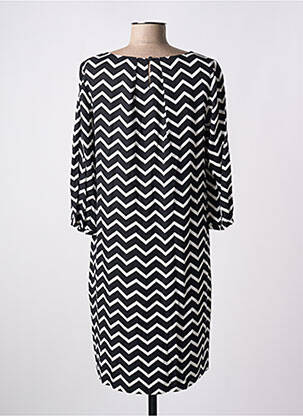 Robe mi-longue manches 3/4 manches 3/4 noir STREET ONE femme