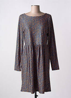 Robe courte coupe évasée manches longues bleu LA FIANCÉE femme