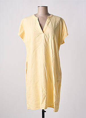 Robe mi-longue manches courtes manches courtes jaune B.YOUNG femme