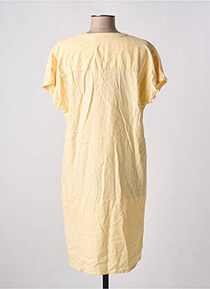 Robe mi-longue manches courtes manches courtes jaune B.YOUNG femme