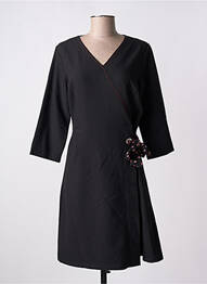 Robe courte manches 3/4 manches 3/4 noir LILI & CAROLINE femme