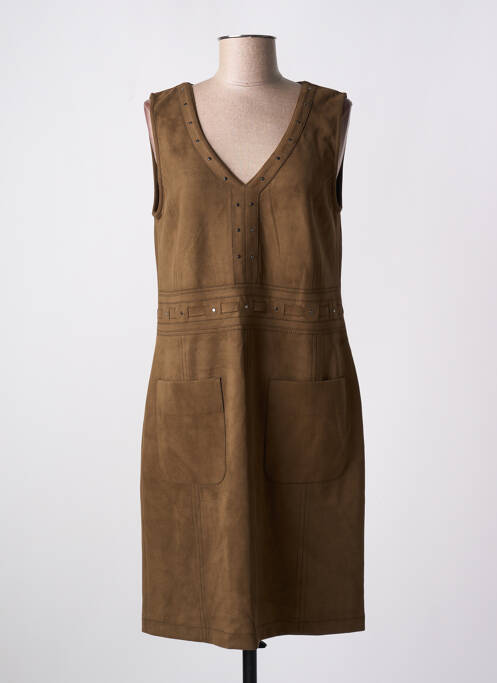 Robe mi-longue sans manche sans manche vert CHRISTINE LAURE femme