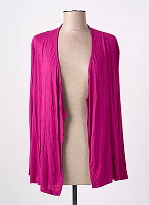 Gilet manches longues coupe cintrée rose CECIL femme