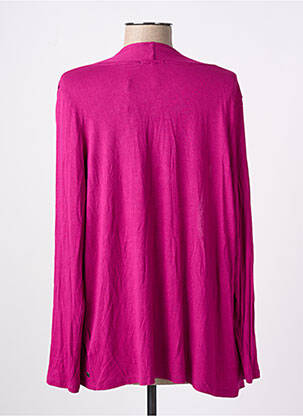 Gilet manches longues coupe cintrée rose CECIL femme