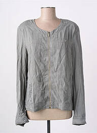 Veste casual col rond vert CHRISTINE LAURE femme