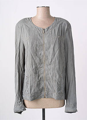 Veste casual epaulette vert CHRISTINE LAURE femme