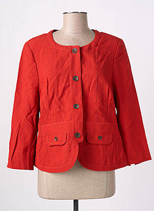 Veste chic tissage crêpe rouge CHRISTINE LAURE femme