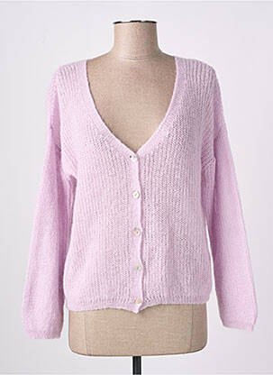 Gilet manches longues stretch violet C'EST BEAU LA VIE femme