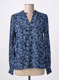 Blouse imprimé fleurs manches longues bleu B.YOUNG femme