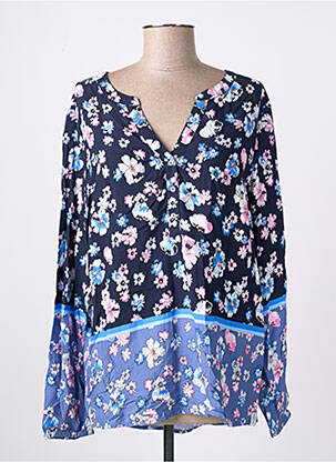 Blouse imprimé fleurs manches longues bleu CECIL femme