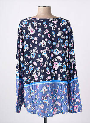 Blouse tissage popeline manches longues bleu CECIL femme