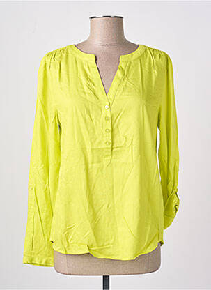 Blouse tissage popeline manches longues jaune STREET ONE femme