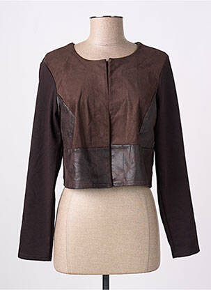 Veste casual col rond marron DIANE LAURY femme