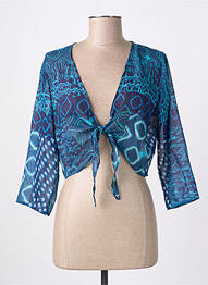 Boléro légère et transparente bleu CHRISTINE LAURE femme