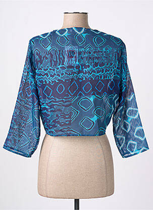 Boléro légère et transparente bleu CHRISTINE LAURE femme