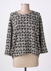 T-shirt noir POISSONS BLANCS pour femme seconde vue