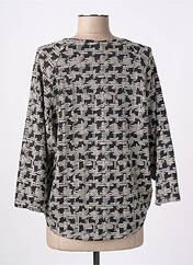 T-shirt noir POISSONS BLANCS pour femme seconde vue