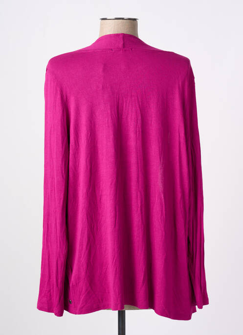 Gilet manches longues coupe cintrée rose CECIL femme